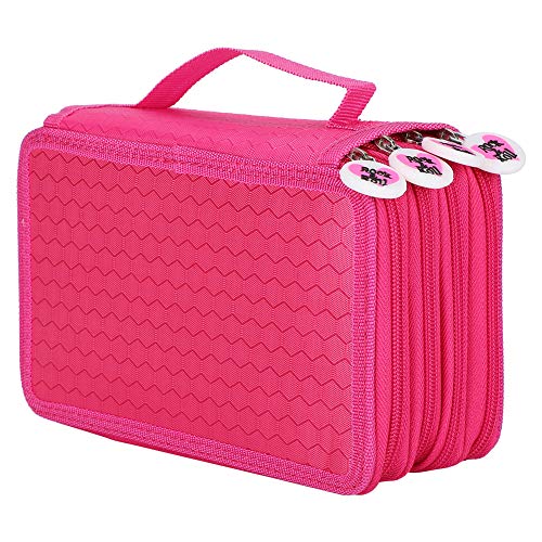 LIZEALUCKY Buntstifte Etui, Stifttasche, großes Fassungsvermögen, mehrschichtiger Bleistift Organizer, tragbar, zarte Tasche für Bleistift, Make up, Pinsel, SchreibutensilienBuntstifte Etui von LIZEALUCKY