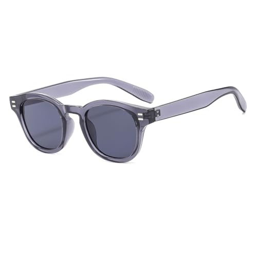 LJCZKA Vintage Oval Sonnenbrille Trendy Retro 90er Kleine Runde Ovale Sonnenbrille Für Herren Damen mit UV400 Schutz von LJCZKA