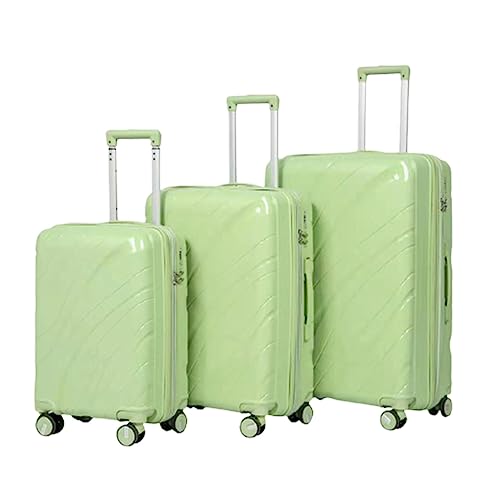 LJKSHNCX 3-teiliges Gepäckset, Leichter Handgepäckkoffer, Gepäckkofferset, Verstellbarer Schalthebel, mit Spinnerrädern für Damen von LJKSHNCX
