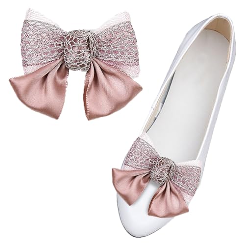 LJRPUPY Abnehmbare Schuh-Charms, Schuh-Clips, Hochzeit, Party, Schuhe, Dekoration für Frauen und Mädchen, Satin von LJRPUPY