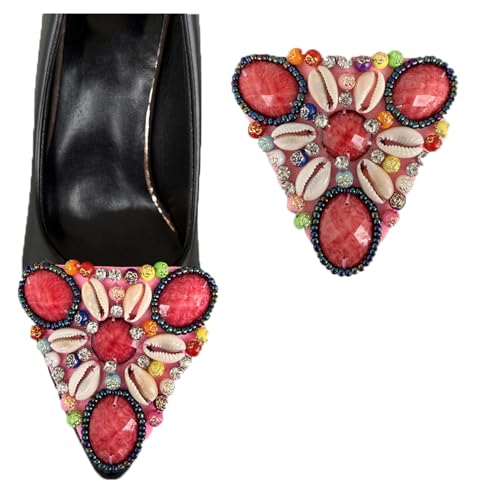 LJRPUPY Boho-Schuh-Schmuck-Clips, abnehmbare Schuhschnallen, Clutch, Hochzeitsdekorationen für Frauen und Mädchen, 2 Stück, Muschel von LJRPUPY