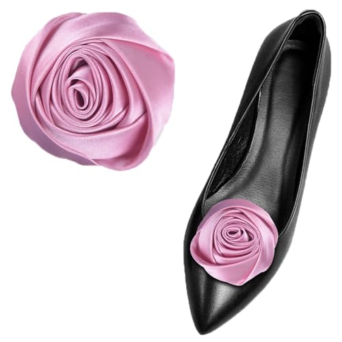 LJRPUPY Elegante Schuhschnallen mit Blumen-Motiv, für Hochzeit, Party, Schuhe und Kleider, Dekorationen für Damen und Mädchen, Satin von LJRPUPY