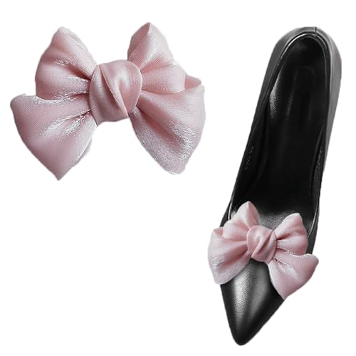 LJRPUPY Elegante Schuhschnallen mit Schleife, abnehmbare Schuh-Clips, elegantes Schuhzubehör, Clips für Damen und Mädchen, Satin von LJRPUPY