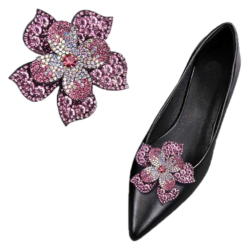 LJRPUPY Schuhschnallenclips mit Blumenmuster, abnehmbare Schuhclips, abnehmbar, Zubehör für Damen, Strass von LJRPUPY