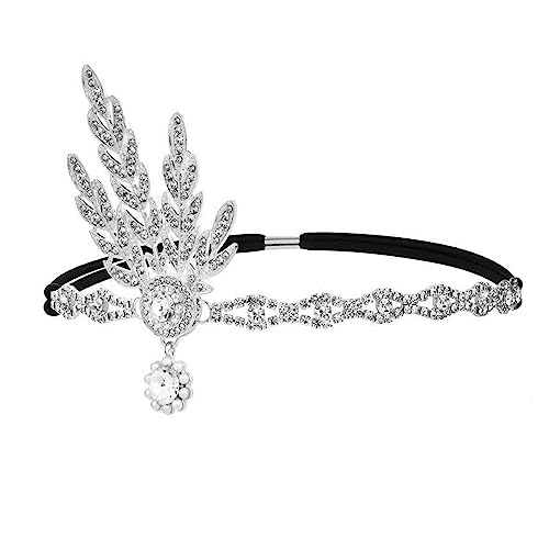 LJRPUPY Strass Haarband 1920er Jahre Kopfschmuck Flapper Stirnband Great Gatsby Kopfschmuck Haarschmuck für Damen von LJRPUPY