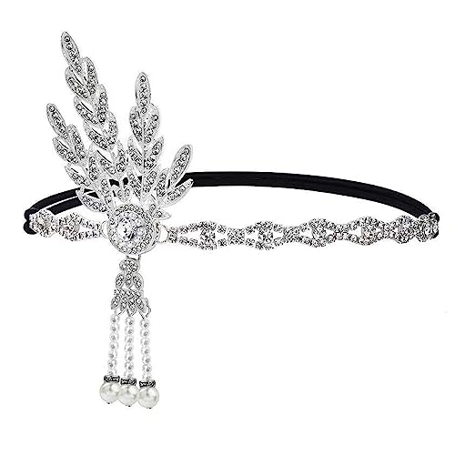 LJRPUPY Strass Haarband 1920er Jahre Kopfschmuck Flapper Stirnband Great Gatsby Kopfschmuck Haarschmuck für Damen von LJRPUPY