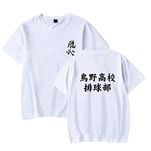 Herren Damen Haikyuu Shirt Anime Karasuno High School Volleyball Team T-Shirts Jungen Mädchen Japanese Hinata Shoyo Casual Tshirt Kurzarm von LKY STAR
