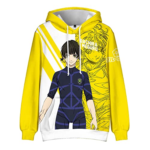 LKY STAR Blue Lock Hoodies Unisex Sweatshirt Isagi Cosplay Kapuzenpullover für Jungen Mädchen von LKY STAR