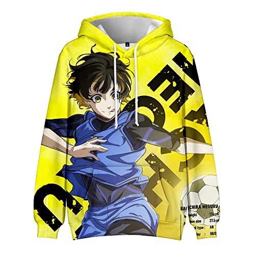 LKY STAR Herren Jungen Hoodies Blue Lock Sweatshirt Merch Hip-hop Langarm Kapuzenpullover für Damen Mädchen LKY STAR Herren Jungen Hoodies Blue Lock Sweatshirt Merch Hip-hop Langarm Kapuzenpullover für Damen Mädchen von LKY STAR