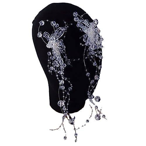 Haarspangen mit Quasten für Braut, Entenschnabel-Clip für Braut, Schmetterling, schöne starke Halterung, Haarnadel-Zubehör Haarspangen mit Quasten für Braut, Entenschnabel-Clip für Braut, Schmetterling, schöne starke Halterung, Haarnadel-Zubehör von LLHCF