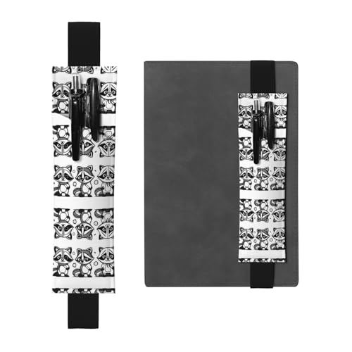 LLKGOT Leder-Stifthalter, Lesezeichen, Cartoon-Waschbär-Druck, für Hardcover-Tagebücher, Tagebücher, Planer, verstellbarer Riemen LLKGOT Leder-Stifthalter, Lesezeichen, Cartoon-Waschbär-Druck, für Hardcover-Tagebücher, Tagebücher, Planer, verstellbarer Riemen von LLKGOT