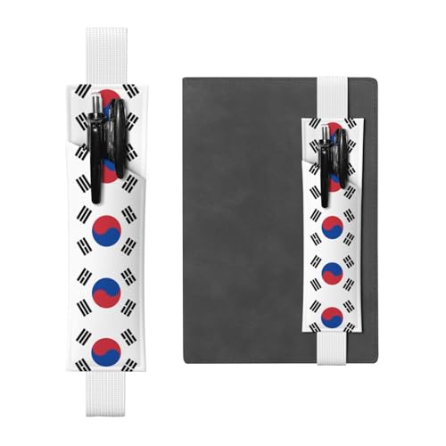 LLKGOT Leder-Stifthalter, Lesezeichen, Flagge der Republik Korea, Druck für Hardcover-Tagebücher, Tagebücher, Planer, verstellbarer Riemen LLKGOT Leder-Stifthalter, Lesezeichen, Flagge der Republik Korea, Druck für Hardcover-Tagebücher, Tagebücher, Planer, verstellbarer Riemen von LLKGOT