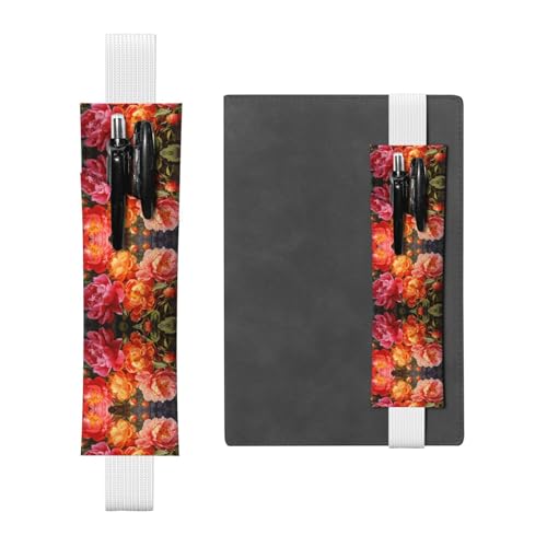 LLKGOT Leder-Stifthalter, Lesezeichen, Pfingstrosen in voller Blüte, für Hardcover-Tagebücher, Tagebücher, Planer, verstellbarer Riemen LLKGOT Leder-Stifthalter, Lesezeichen, Pfingstrosen in voller Blüte, für Hardcover-Tagebücher, Tagebücher, Planer, verstellbarer Riemen von LLKGOT