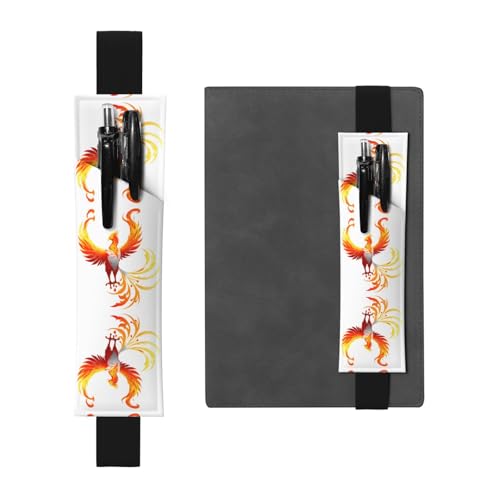 LLKGOT Leder-Stifthalter, Lesezeichen, Phoenix-Druck, für Hardcover-Tagebücher, Tagebücher, Planer, verstellbarer Riemen LLKGOT Leder-Stifthalter, Lesezeichen, Phoenix-Druck, für Hardcover-Tagebücher, Tagebücher, Planer, verstellbarer Riemen von LLKGOT