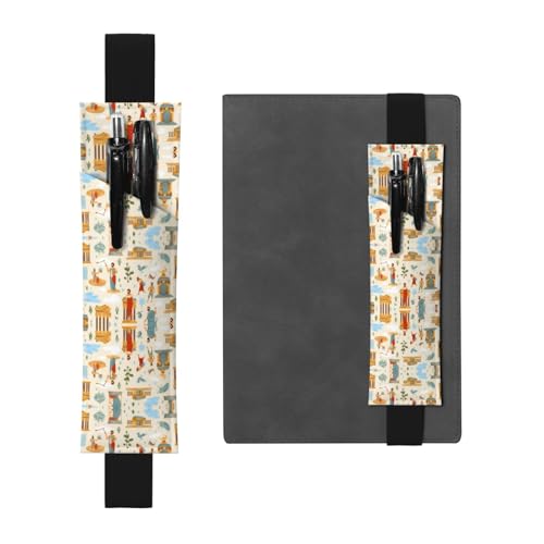 LLKGOT Leder-Stifthalter, Lesezeichen, ägyptische Architektur, Druck für Hardcover-Tagebücher, Tagebücher, Planer, verstellbarer Riemen LLKGOT Leder-Stifthalter, Lesezeichen, ägyptische Architektur, Druck für Hardcover-Tagebücher, Tagebücher, Planer, verstellbarer Riemen von LLKGOT