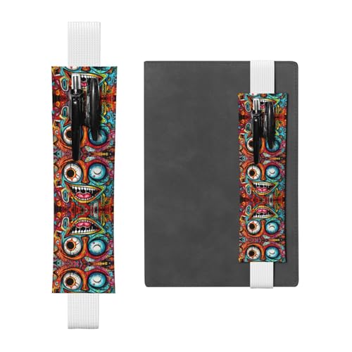 LLKGOT Leder-Stifthalter, Lesezeichen, auffälliger Krabbeldruck für Hardcover-Tagebücher, Tagebücher, Planer – verstellbare Bandtasche LLKGOT Leder-Stifthalter, Lesezeichen, auffälliger Krabbeldruck für Hardcover-Tagebücher, Tagebücher, Planer – verstellbare Bandtasche von LLKGOT