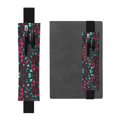 LLKGOT Leder-Stifthalter, Lesezeichen, dreieckiges Muster, Druck für Hardcover-Tagebücher, Tagebücher, Planer, verstellbarer Riemen LLKGOT Leder-Stifthalter, Lesezeichen, dreieckiges Muster, Druck für Hardcover-Tagebücher, Tagebücher, Planer, verstellbarer Riemen von LLKGOT