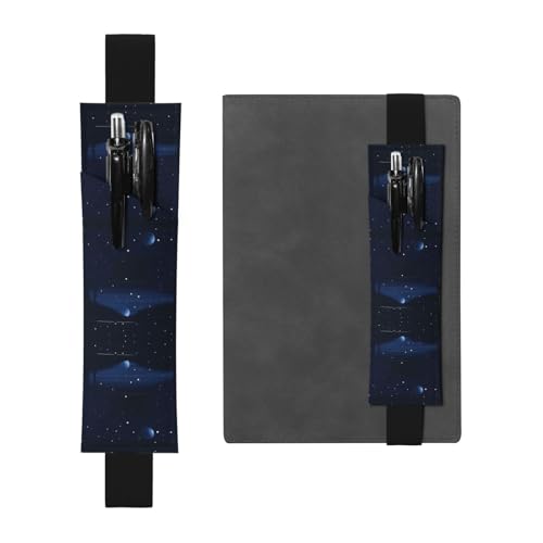 LLKGOT Leder-Stifthalter, Lesezeichen, dunkelblau, Nachtansicht-Druck für Hardcover-Tagebücher, Tagebücher, Planer, verstellbarer Riemen LLKGOT Leder-Stifthalter, Lesezeichen, dunkelblau, Nachtansicht-Druck für Hardcover-Tagebücher, Tagebücher, Planer, verstellbarer Riemen von LLKGOT