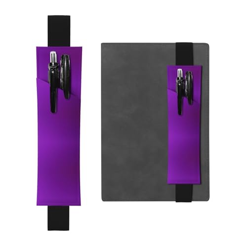 LLKGOT Leder-Stifthalter, Lesezeichen, einfarbig, dunkelviolett, bedruckt, für gebundene Tagebücher, Planer, verstellbarer Riemen LLKGOT Leder-Stifthalter, Lesezeichen, einfarbig, dunkelviolett, bedruckt, für gebundene Tagebücher, Planer, verstellbarer Riemen von LLKGOT