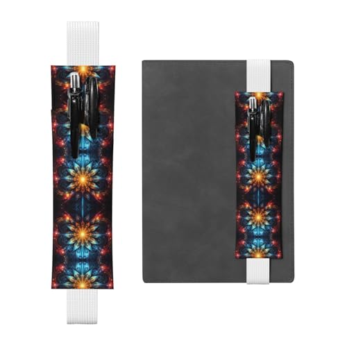 LLKGOT Leder-Stifthalter, Lesezeichen, fantastischer Blumendruck, für Hardcover-Tagebücher, Tagebücher, Planer, verstellbarer Riemen LLKGOT Leder-Stifthalter, Lesezeichen, fantastischer Blumendruck, für Hardcover-Tagebücher, Tagebücher, Planer, verstellbarer Riemen von LLKGOT