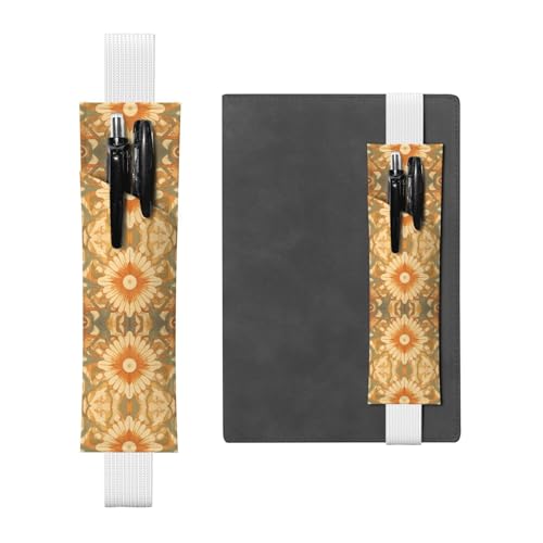 LLKGOT Leder-Stifthalter, Lesezeichen, gemustert, Sonnenblumen-Druck, für Hardcover-Tagebücher, Tagebücher, Planer, verstellbarer Riemen LLKGOT Leder-Stifthalter, Lesezeichen, gemustert, Sonnenblumen-Druck, für Hardcover-Tagebücher, Tagebücher, Planer, verstellbarer Riemen von LLKGOT