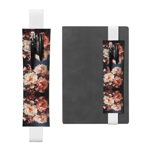 LLKGOT Leder-Stifthalter, Lesezeichen, hellweiße Pfingstrosen, Druck für Hardcover-Tagebücher, Tagebücher, Planer, verstellbarer Riemen LLKGOT Leder-Stifthalter, Lesezeichen, hellweiße Pfingstrosen, Druck für Hardcover-Tagebücher, Tagebücher, Planer, verstellbarer Riemen von LLKGOT