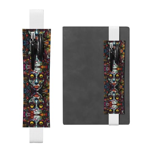 LLKGOT Leder-Stifthalter, Lesezeichen, mechanischer Gesichtsdruck, für Hardcover-Tagebücher, Tagebücher, Planer, verstellbarer Riemen LLKGOT Leder-Stifthalter, Lesezeichen, mechanischer Gesichtsdruck, für Hardcover-Tagebücher, Tagebücher, Planer, verstellbarer Riemen von LLKGOT