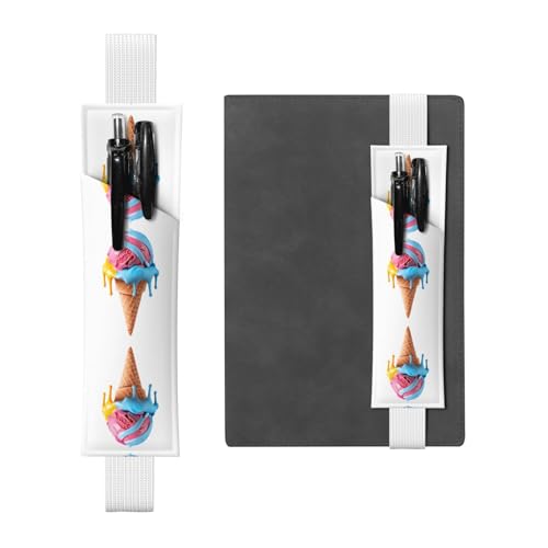 LLKGOT Leder-Stifthalter, Lesezeichen, schmelzender Regenbogen-Eis, Druck für Hardcover-Tagebücher, Tagebücher, Planer, verstellbarer Riemen LLKGOT Leder-Stifthalter, Lesezeichen, schmelzender Regenbogen-Eis, Druck für Hardcover-Tagebücher, Tagebücher, Planer, verstellbarer Riemen von LLKGOT