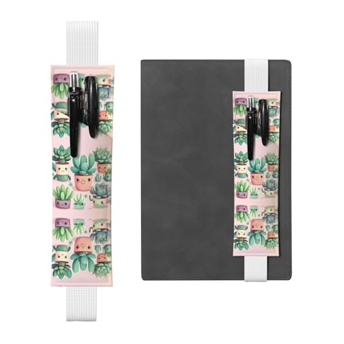 LLKGOT Leder-Stifthalter, Lesezeichen, schöne Sukkulenten, Druck für Hardcover-Tagebücher, Tagebücher, Planer, verstellbarer Riemen LLKGOT Leder-Stifthalter, Lesezeichen, schöne Sukkulenten, Druck für Hardcover-Tagebücher, Tagebücher, Planer, verstellbarer Riemen von LLKGOT