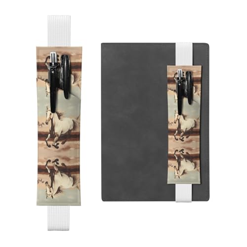 LLKGOT Leder-Stifthalter, Lesezeichen, weißes Pferd, Druck für Hardcover-Tagebücher, Tagebücher, Planer, verstellbarer Riemen LLKGOT Leder-Stifthalter, Lesezeichen, weißes Pferd, Druck für Hardcover-Tagebücher, Tagebücher, Planer, verstellbarer Riemen von LLKGOT