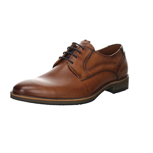 LLOYD Herren Businessschuhe Haldan Schnürschuh Glattleder Schnürhalbschuhe Büro Elegant Uni Cognac braun glatt-Leder von LLOYD