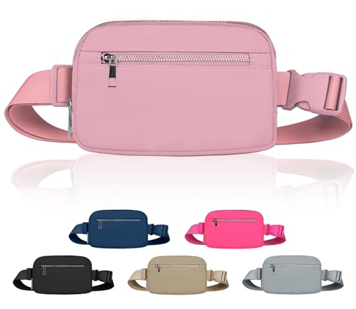 LLYWCM Bauchtaschen für Damen und Herren – Gürteltasche – Bauchtasche Crossbody Taschen – über der Schulter Fanny Pack mit verstellbarem Riemen, Crossbody Fanny Pack, Pink, Vielseitiger Stil von LLYWCM