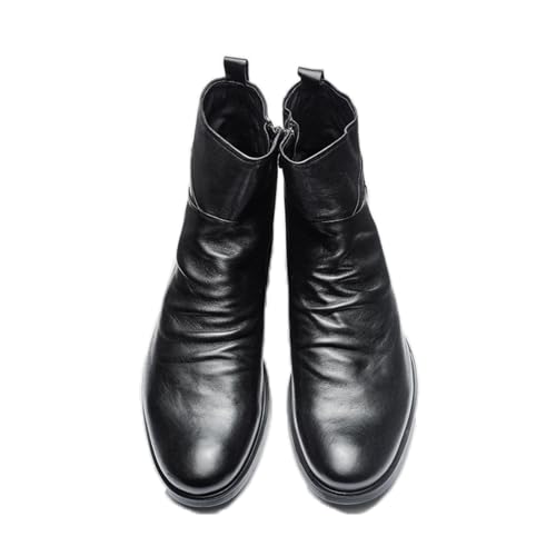 LMUIPMAA Herren Stiefel Chelsea Boots Lederstiefel Mit Doppeltem Seitlichem Reißverschluss rutschfeste Stiefel,Schwarz,44 EU LMUIPMAA Herren Stiefel Chelsea Boots Lederstiefel Mit Doppeltem Seitlichem Reißverschluss rutschfeste Stiefel,Schwarz,44 EU von LMUIPMAA