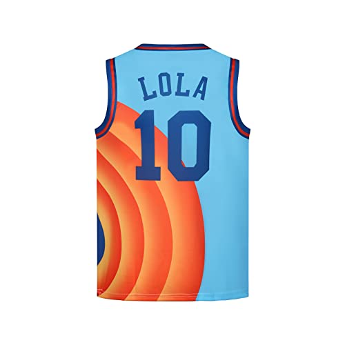 LOADREAM Herren Basketball Trikots 6# Toon Squad Trikot A New Legacy Movie Shirts S-3XL Geschenk für Ostern, Erwachsene #10 Lola Jersey Top, Small von LOADREAM