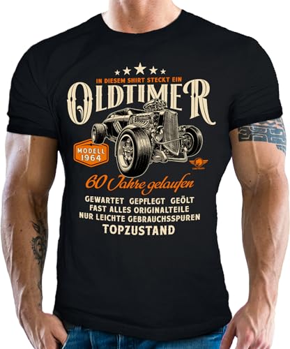 T-Shirt zum 60. Geburtstag: Oldtimer Modell 1964-60 Jahre gelaufen in Topzustand von LOBO NEGRO