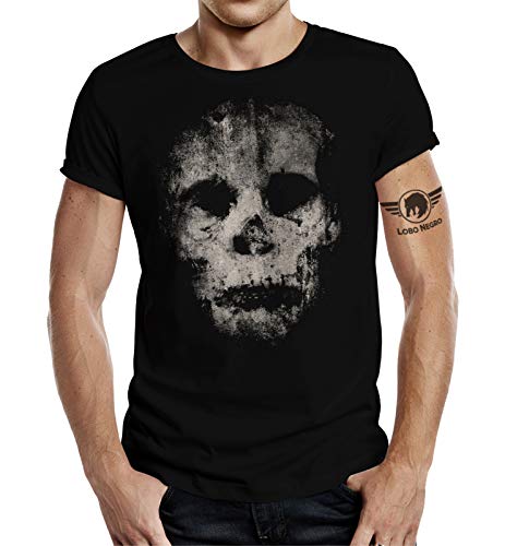 T-Shirt für Heavy Metal Gothic Fans: Scary Skull 2 4XL von LOBO NEGRO