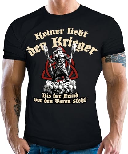 Herren T-Shirt für Wikinger Nordmann Keltic Fans der nordischen Mythologie von LOBO NEGRO