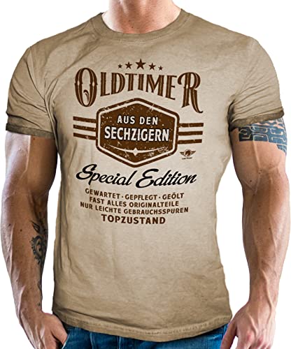 Herren T-Shirt im Vintage Retro Used Look als Geschenk für Männer zum 60. Geburtstag - Oldtimer Special Edition 60er in Topzustand von LOBO NEGRO