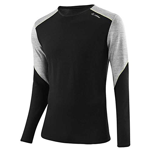 Löffler M Shirt L/S TRANSTEX Merino - Herren Langarm-Unterhemd - schwarz - 52 von Löffler