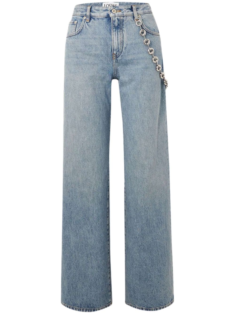 LOEWE Gerade Jeans mit Zierkette - Blau von LOEWE