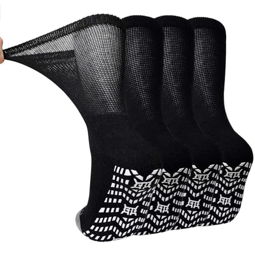 LOFIR Diabetiker Baumwolle Socken Herren: Diabetikersocken Ohne Gummibund für Damen Stoppersocken mit Extra Breitem Bund ABS Frottee-Socken Ohne Naht für Geschwollene Füße Schwarz Anti-Rutsch 43-46 LOFIR Diabetiker Baumwolle Socken Herren: Diabetikersocken Ohne Gummibund für Damen Stoppersocken mit Extra Breitem Bund ABS Frottee-Socken Ohne Naht für Geschwollene Füße Schwarz Anti-Rutsch 43-46 von LOFIR