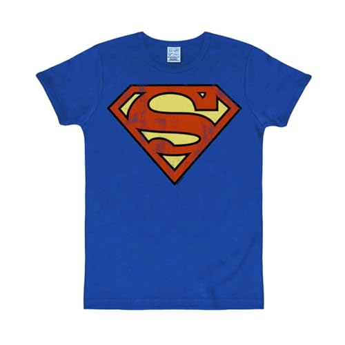 Logoshirt® DC Comics I Superman I Logo I T-Shirt Print I Damen & Herren I kurzärmlig I blau I Lizenziertes Originaldesign I Größe XL von Logoshirt