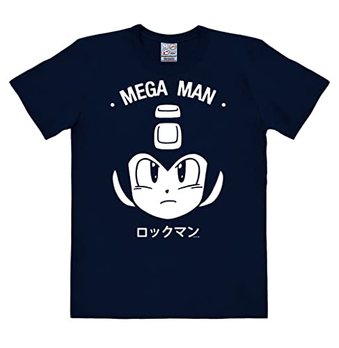 Logoshirt® Mega Man I T-Shirt Print I Damen & Herren I kurzärmlig I dunkelblau I Lizenziertes Originaldesign I Größe XXL von Logoshirt