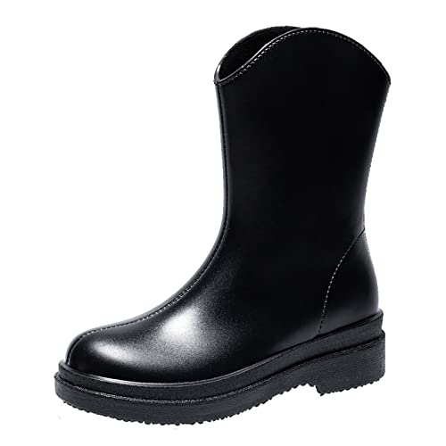 Damen Regenstiefel Kurz Wasserdichte Gummistiefel Einfarbig Leicht Unisex Slip On Aquaschuhe Leichte Regenstiefel Einfarbig Rain Boots Outdoor Boots Arbeitsstiefel von LOIJMK