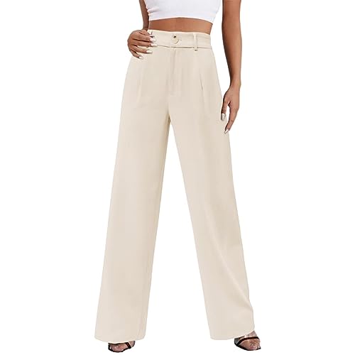 LOIJMK Anzughose Damen Gerades Bein, Mode Freizeit Business Hose Büro Pants Weites Bein Arbeitshosen Anzughosen Einfarbig Gerade Hosen Modern Freizeithose Lässiger Arbeits Blazer Büro Hosen LOIJMK Anzughose Damen Gerades Bein, Mode Freizeit Business Hose Büro Pants Weites Bein Arbeitshosen Anzughosen Einfarbig Gerade Hosen Modern Freizeithose Lässiger Arbeits Blazer Büro Hosen von LOIJMK
