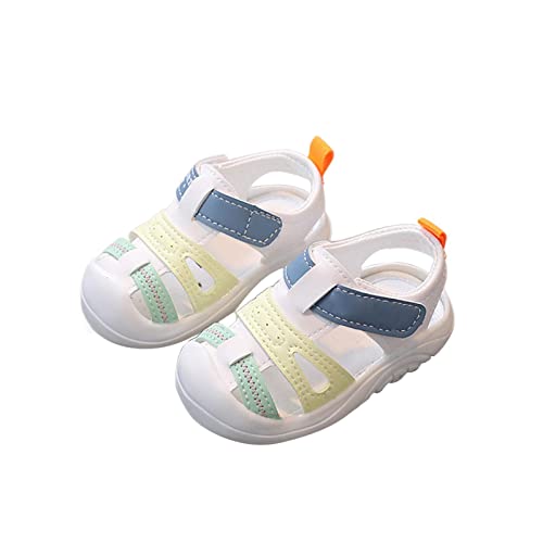 LOIJMK Baby Mädchen Sandalen Kleinkind Schuhe Sommer Baotou Sandalen Weiche Sohlen Kleinkind Schuhe Kinder Schuhe Freizeitschuhe Kinder Sandalen (White, 23 Infant) von LOIJMK