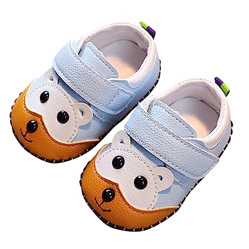 LOIJMK Baby Mädchen Weiche Kleinkind Schuhe Kleinkind Kleinkind Schuhe Cartoon Prinzessin Schuhe Turnschuhe Schuhe 22 Mädchen (Sky Blue, 20 Infant) von LOIJMK