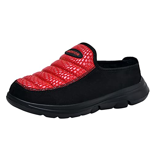 LOIJMK Freizeit Paar Männer Winter Tuch Wasserdicht rutschfeste Flache Runde Zehe Atmungsaktive Slip On Faule Schuhe Hausschuhe Schuhe Herren 14 (B, 43) von LOIJMK