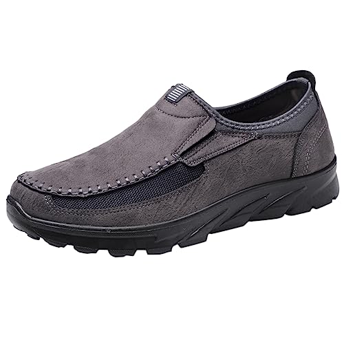 LOIJMK Herren Schuhe Business Casual, Turnschuhe Herren Slip On, Sportschuhe Herren Sommer Freizeitschuhe Slouchy Schlupfschuhe Männer Outdoor Schuhe Herren Walkingschuhe Komfortschuhe Sneakers von LOIJMK