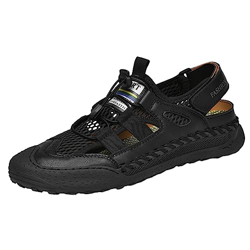 LOIJMK Herrensandalen für Den Strand | Sommer Mesh Männer Sandalen Atmungsaktiv Sommersandalen für Herren Slip On Trekkingsandalen Herren Wandersandalen Mode Outdoorschuhe Herren Sportsandalen von LOIJMK